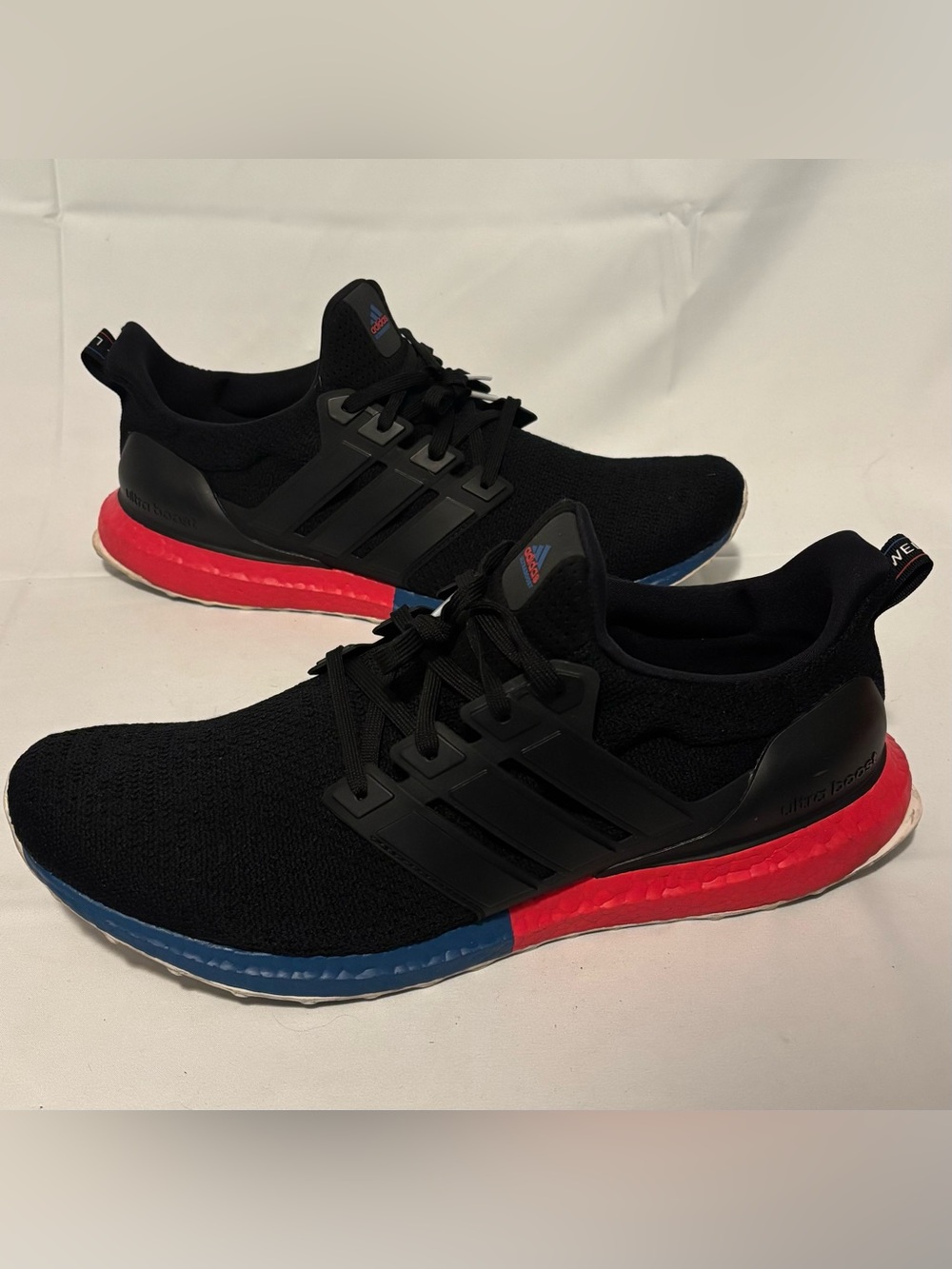 Adidas Men’s Ultraboost DNA Blue Red Black Running Shoes Sneaker FX7236 Size 14